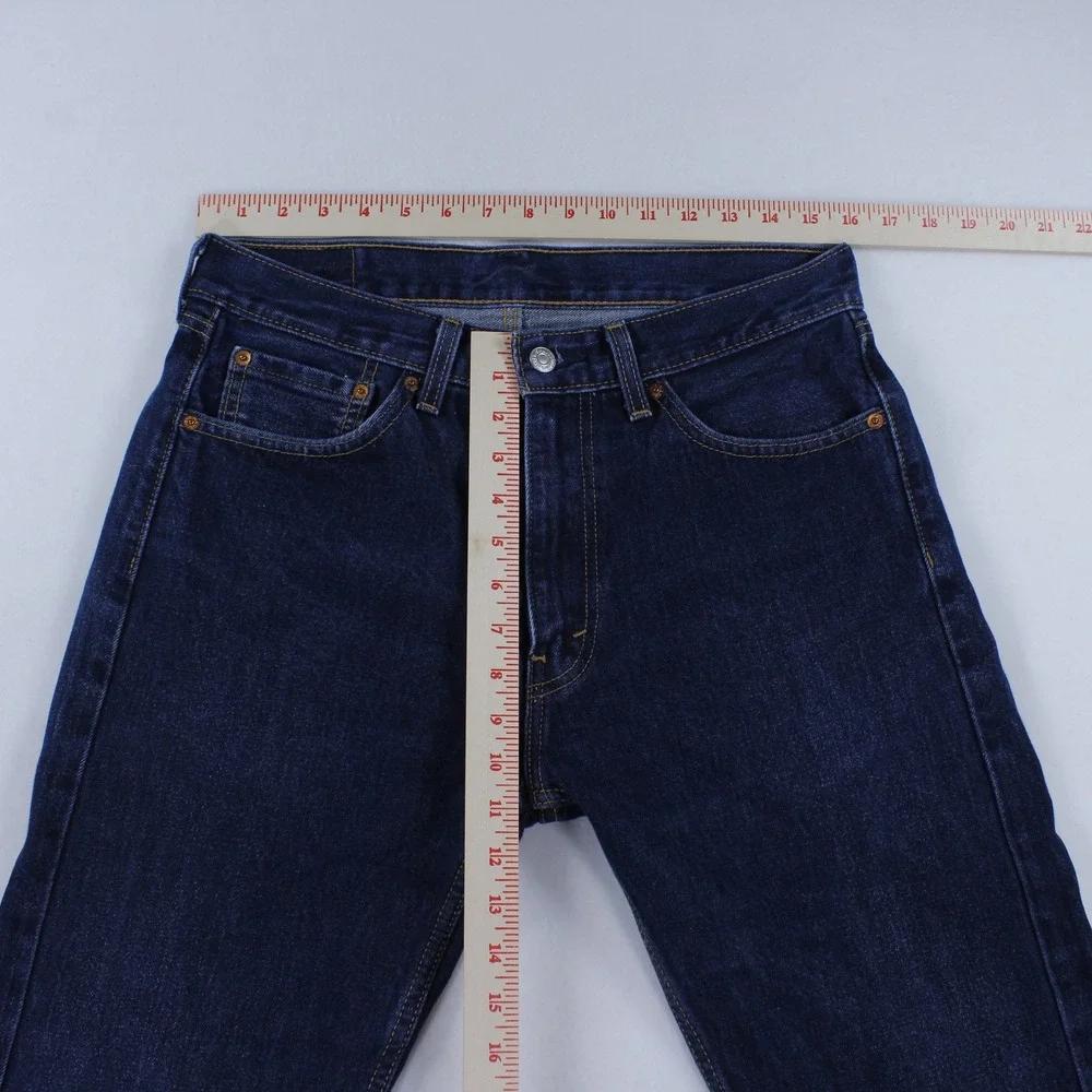 Levi's 505 Regular Fit Men's Jeans Size 32x30 Dark Wash Rinse Blue Denim